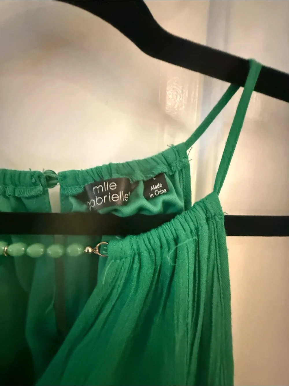 Mlle Gabrielle Emerald Green Sleeveless V-Neck Maxi Dress. new without tag - Picture 3 of 4
